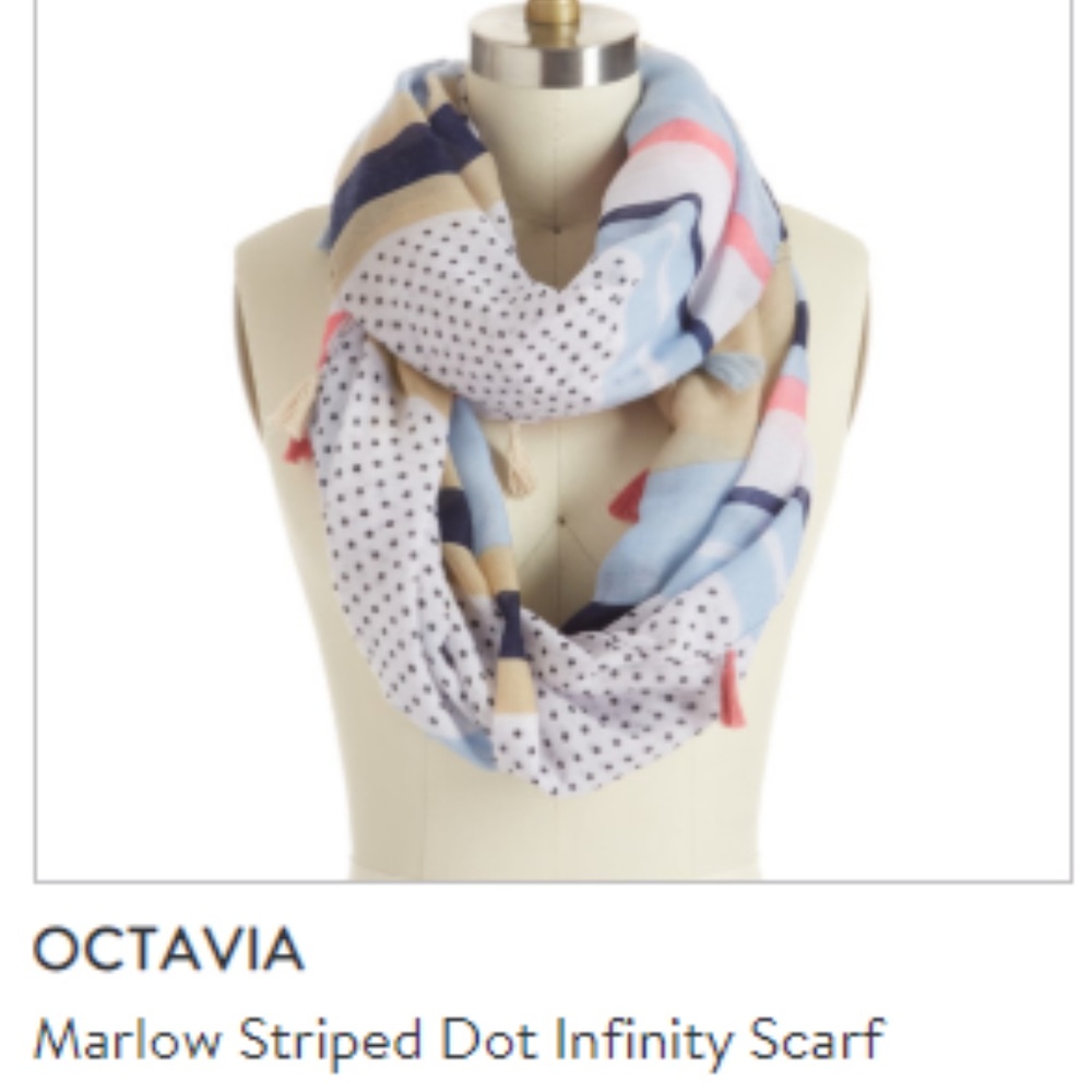 Stitch Fix Marlow Striped Dot Infinity Scarf